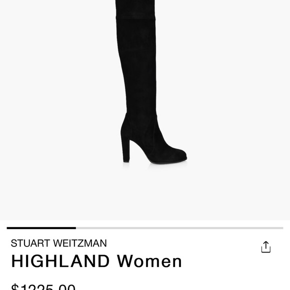 Stuart weitzman highland over the knee black suede boots size 5 - Picture 4 of 7